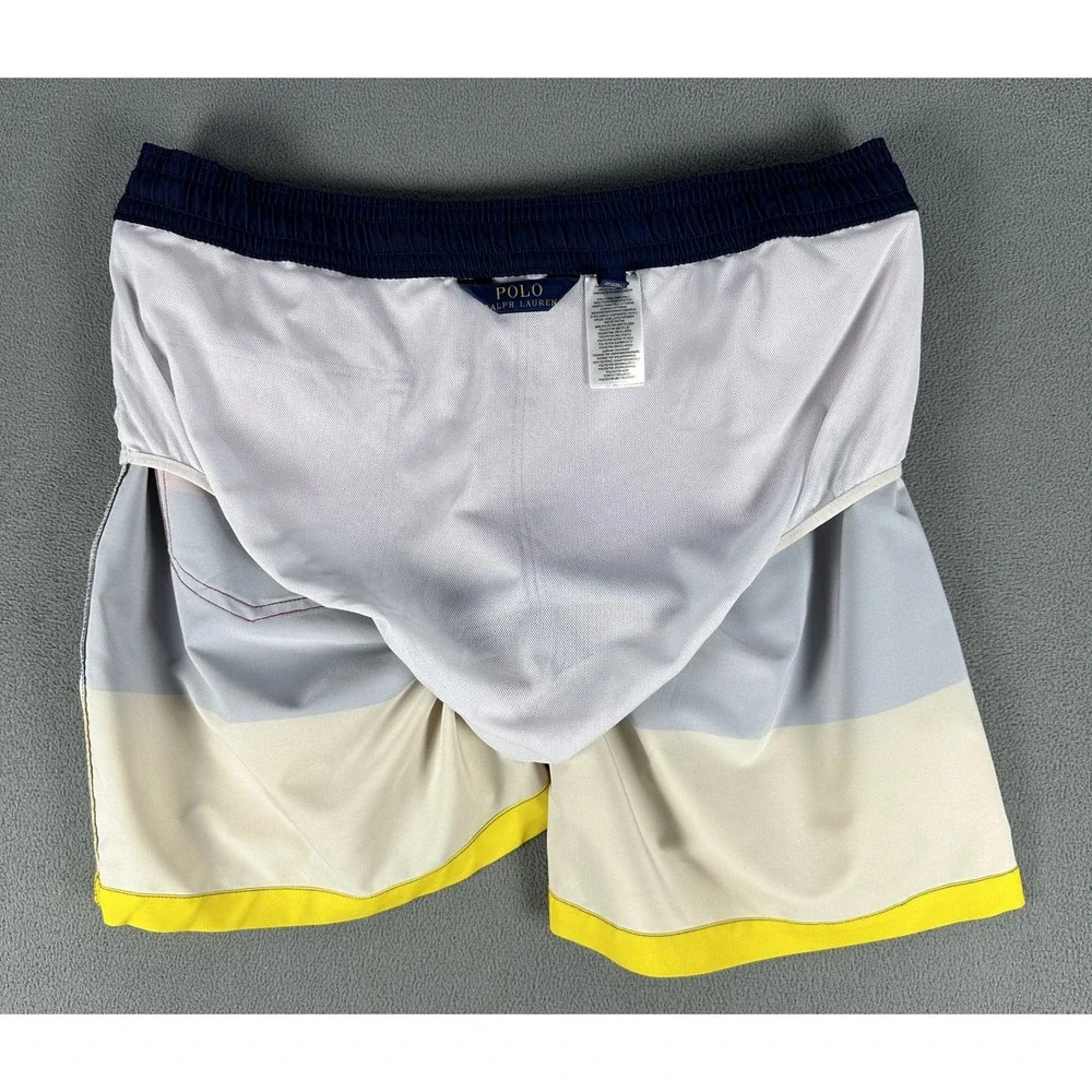 Polo Ralph Lauren Swim Trunks Shorts Large Blue Yellow Beach Volleyball Colorful